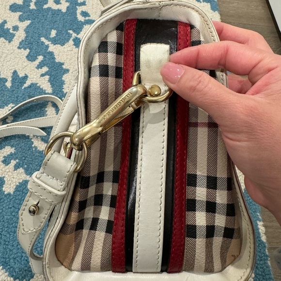 Burberry Women's Beige and Red Plaid Bag - Picture 8 of 16